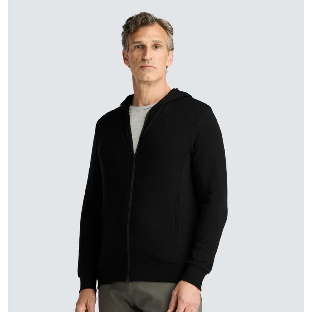 NEW Mens Unbound Merino Compact Travel Hoodie In Black Jacket SMALL